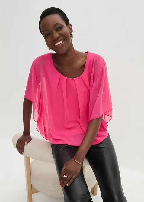 Chiffonbluse mit Untertop, bonprix