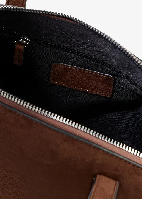 Umh&auml;ngetasche in Velourslederoptik, bonprix