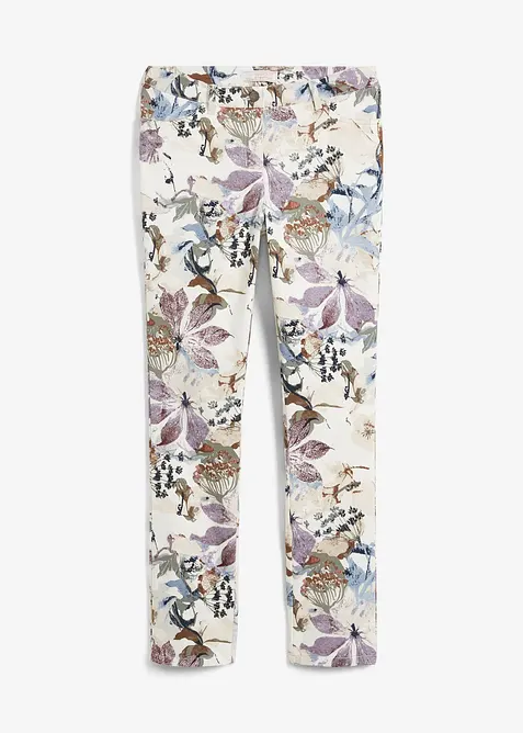 Pantalon extensible &agrave; imprim&eacute; floral, bonprix