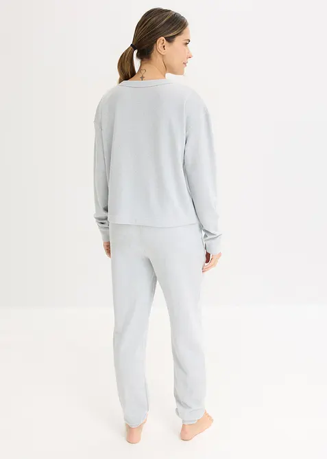 Hausanzug aus softem Waffeljersey, bonprix