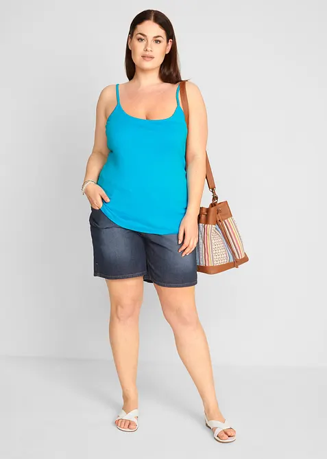 Lot de 3 tops &agrave; bretelles spaghetti 100% coton, bonprix