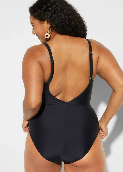 Maillot 1 pi&egrave;ce &agrave; d&eacute;coupe et volants, bonprix