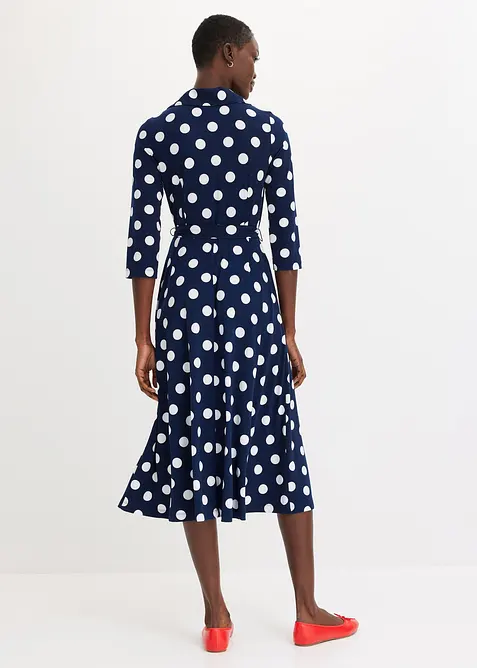 Hemdblusenkleid mit Bindeband (2-tlg. Set), bonprix