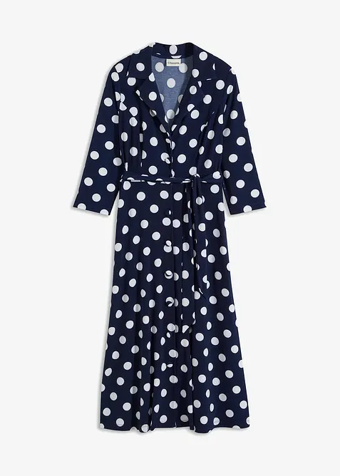 Hemdblusenkleid mit Bindeband (2-tlg. Set), bonprix