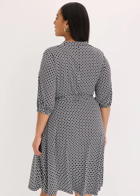 Jersey-Blusenkleid mit Bindeband (2.tlg-Set), bonprix