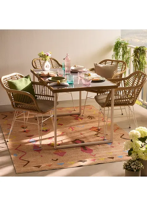 Tapis int&eacute;rieur et ext&eacute;rieur lavable &agrave; imprim&eacute; oriental, bonprix