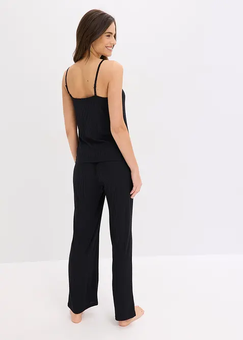 Pyjama aus weichen Pointelle-Jersey, bonprix