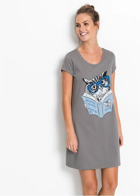 Chemise de nuit courte 100% coton, bonprix