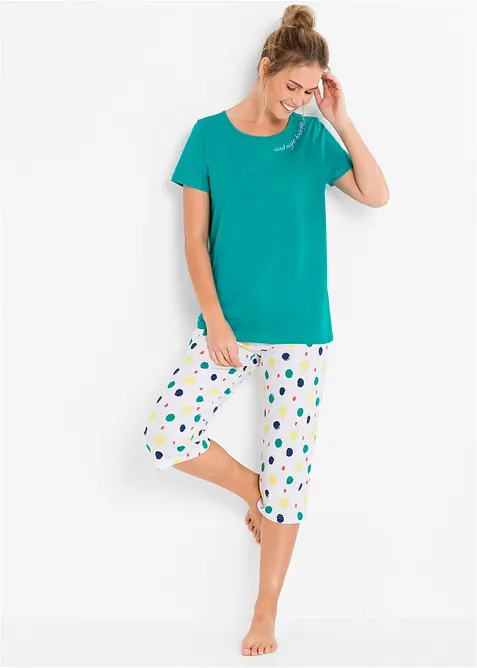Pyjama corsaire 100% coton, bonprix