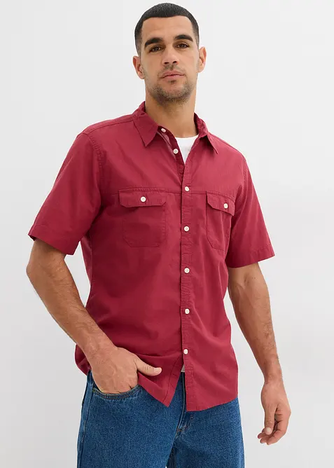 Kurzarmhemd aus reiner Baumwolle, bonprix