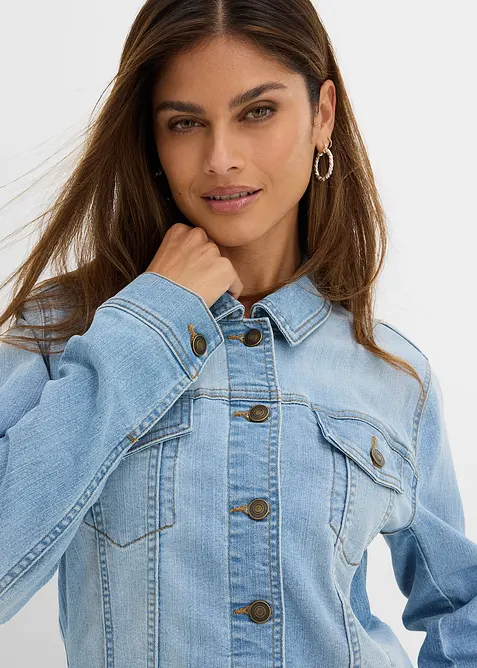 Veste en jean extensible, basique, bonprix