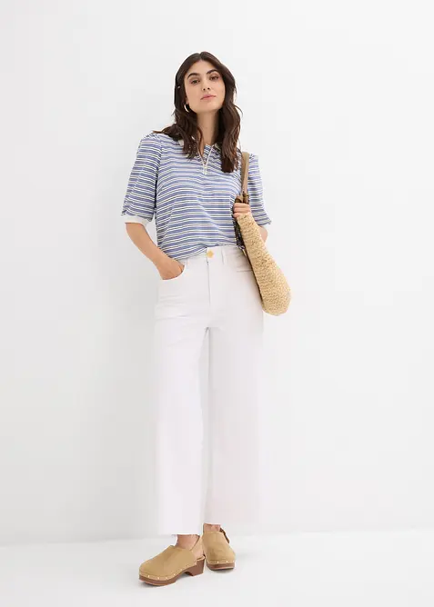 Wide-Leg-Jeans, High Waist, cropped, bonprix