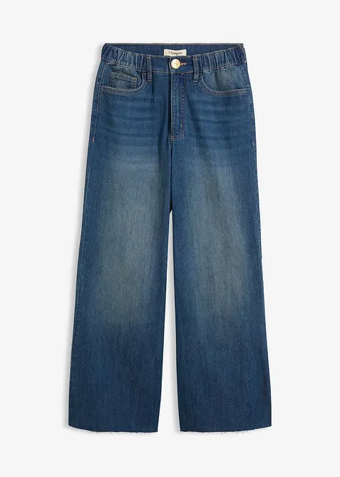 Wide-Leg-Jeans, High Waist, cropped, bonprix