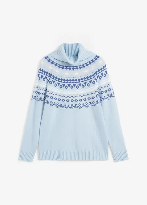 Pull col roul&eacute; norv&eacute;gien, bonprix