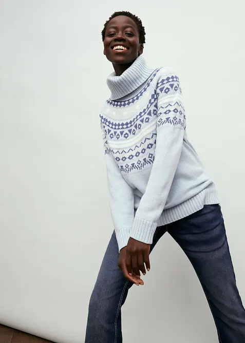 Norweger-Rollkragenpullover, bonprix