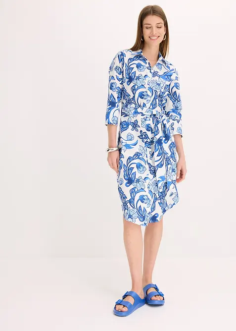 Hemdblusenkleid aus Baumwoll-Mix, bonprix