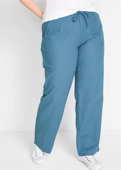 Leinen-Hose mit weitem Bein, bonprix