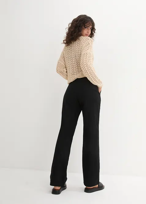 Pantalon large en lin et coton, bonprix