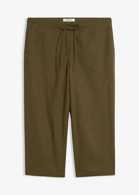 Leinen-3/4-Hose, bonprix