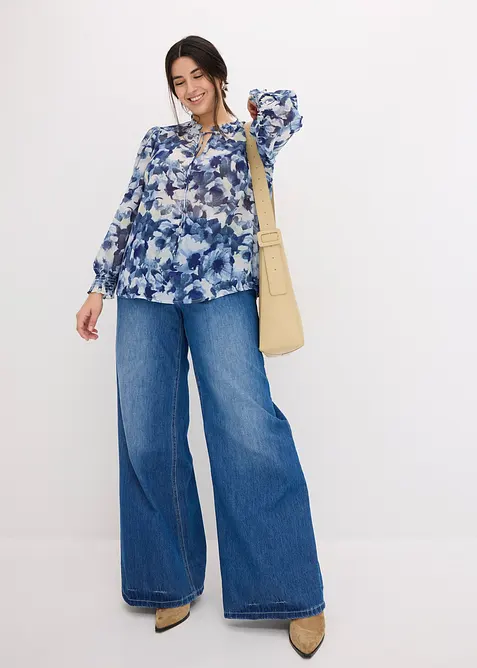 bedruckte Chiffonbluse, bonprix