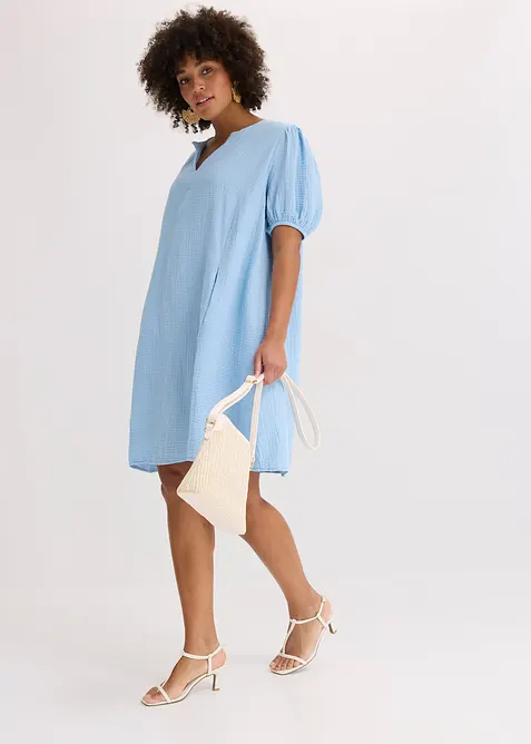 Robe courte en gaze de coton, bonprix