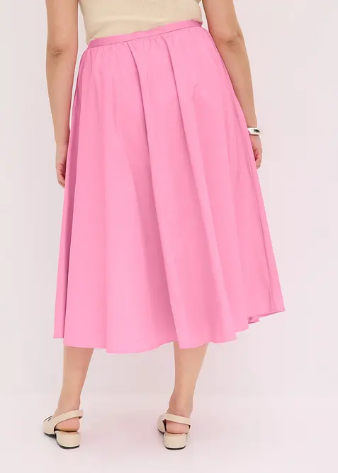 Midirock aus elastischem Baumwoll-Mix, bonprix