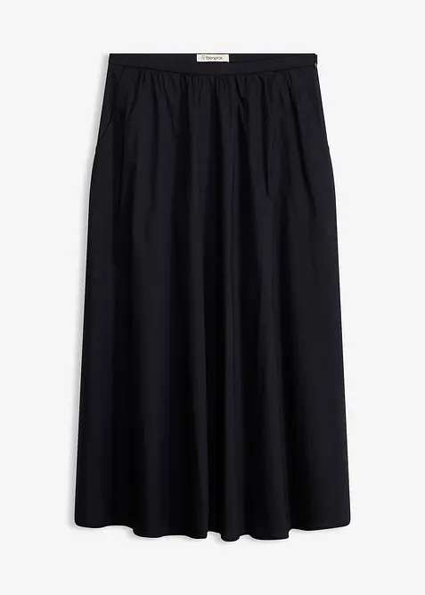 Midirock aus elastischem Baumwoll-Mix, bonprix