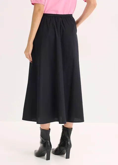 Midirock aus elastischem Baumwoll-Mix, bonprix