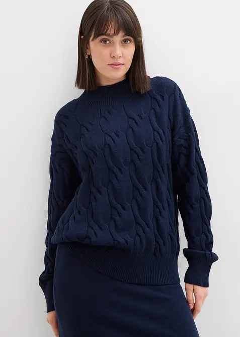 Oversize-Pullover aus softem Viskose-Mix, bonprix