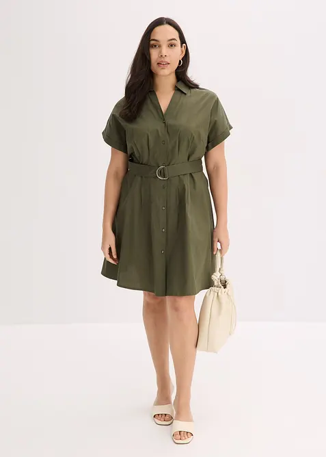 Robe-chemise 100% coton, bonprix