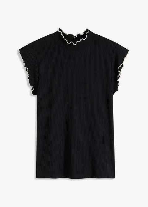 T-shirt c&ocirc;tel&eacute; en viscose extensible, bonprix