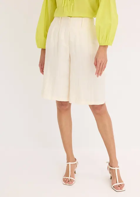 Bermuda doux en viscose m&eacute;lang&eacute;e, bonprix