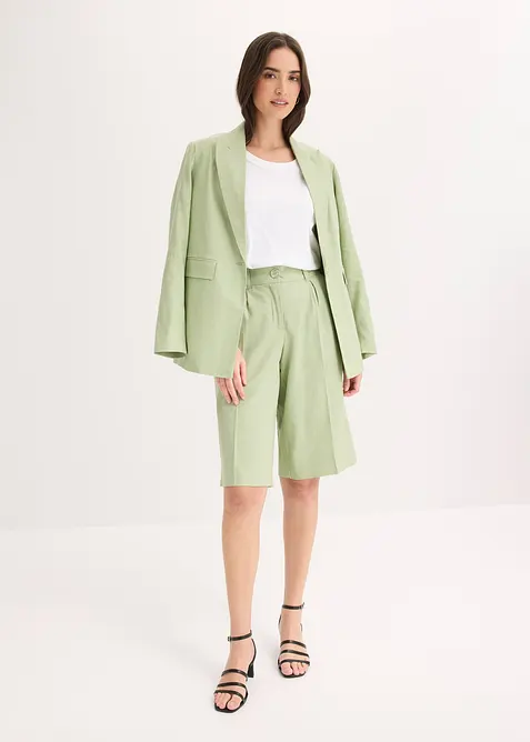 Bermuda en lin m&eacute;lang&eacute;, bonprix