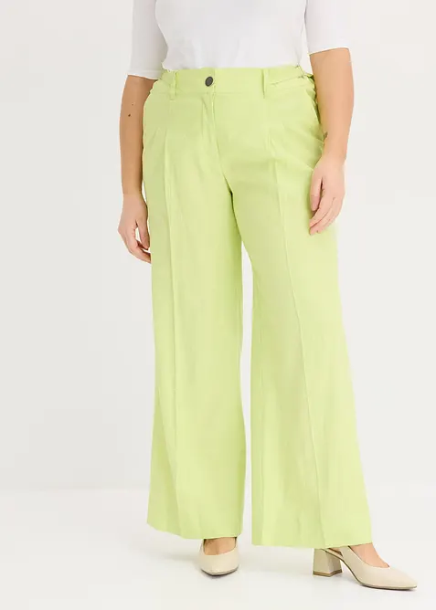 Palazzo-Hose aus leichtem Leinen-Mix, bonprix