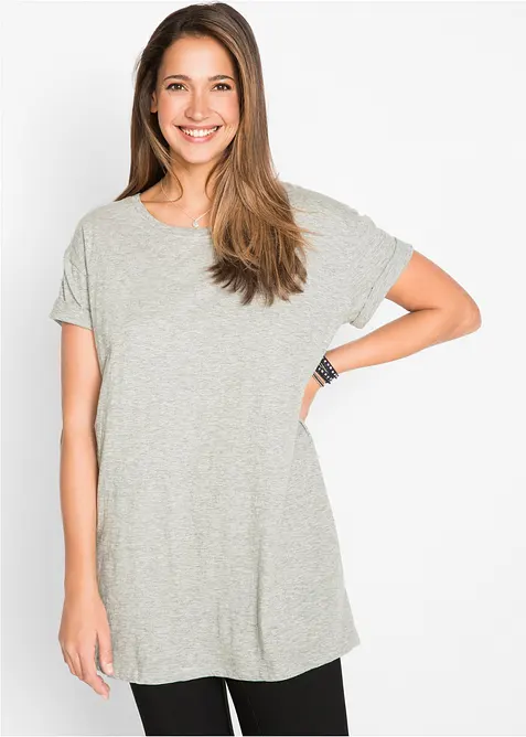 Boxy-Longshirt mit kurzen &Auml;rmeln, bonprix