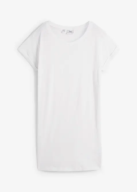 T-shirt long et boxy &agrave; manches courtes, bonprix