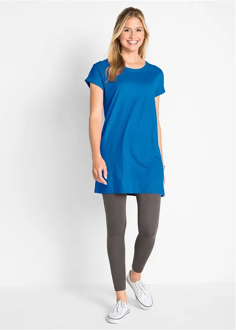 T-shirt long et boxy &agrave; manches courtes, bonprix