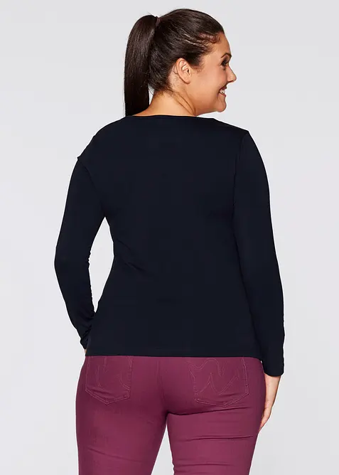 T-shirt manches longues pr&egrave;s du corps, bonprix
