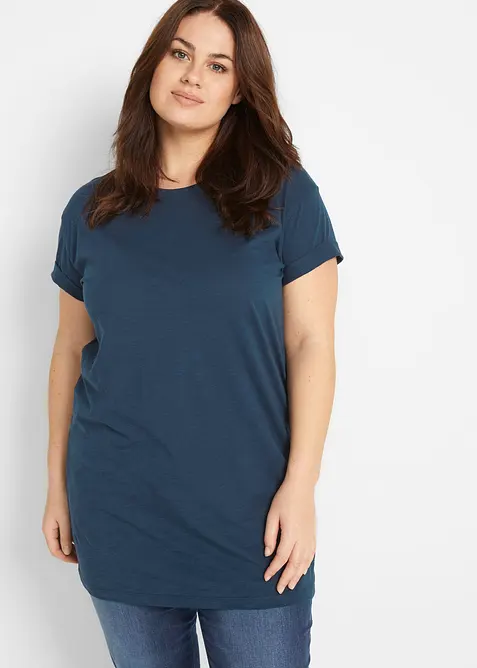 Boxy-Longshirt mit kurzen &Auml;rmeln, bonprix