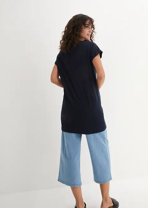 Boxy-Longshirt mit kurzen &Auml;rmeln, bonprix