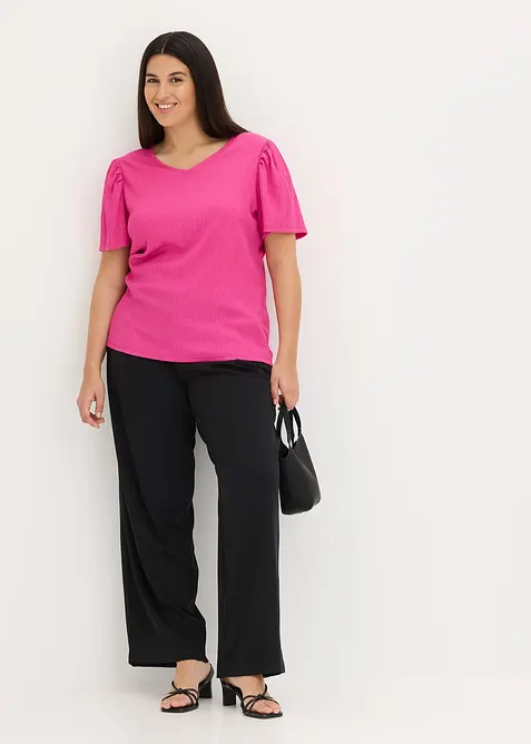 T-shirt en cr&ecirc;pe textur&eacute;, bonprix