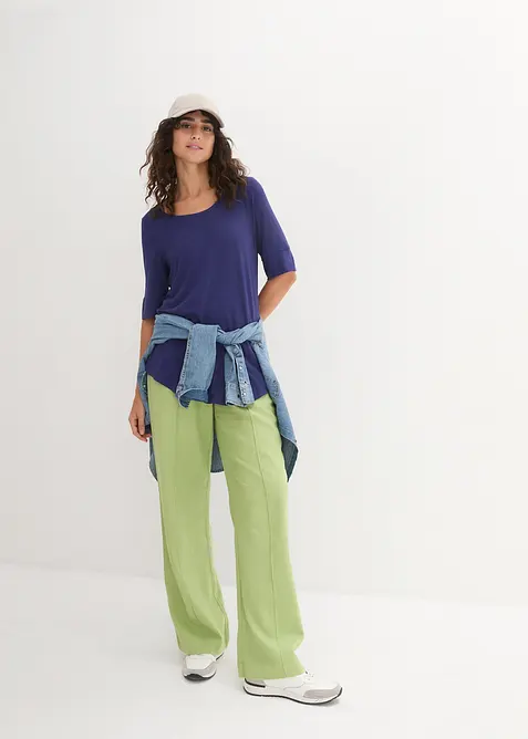 T-shirt long et doux en viscose, bonprix