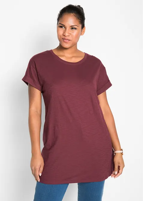 Boxy-Longshirt mit kurzen &Auml;rmeln, bonprix