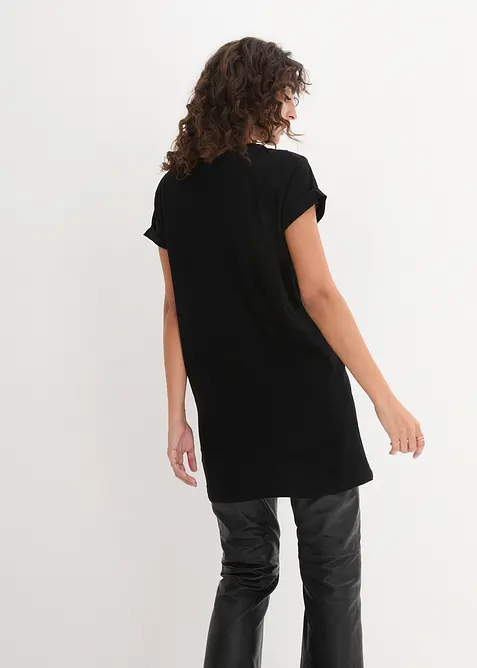 Boxy-Longshirt mit kurzen &Auml;rmeln, bonprix
