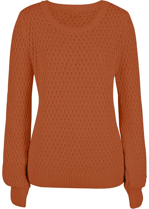 Pullover mit Strukturstrick aus Baumwollmix, bonprix