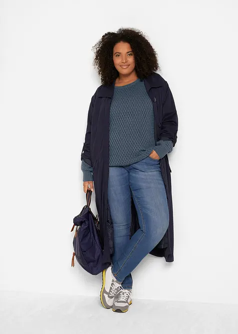 Pullover mit Strukturstrick aus Baumwollmix, bonprix