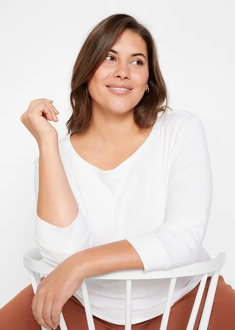 Langarmshirt aus reiner Bio-Baumwolle, bonprix