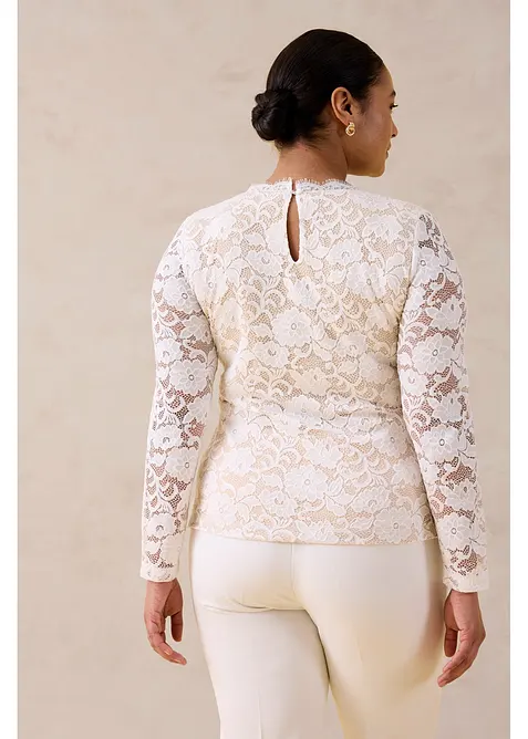 Langarmshirt aus Spitze, bonprix
