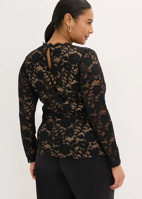 Langarmshirt aus Spitze, bonprix