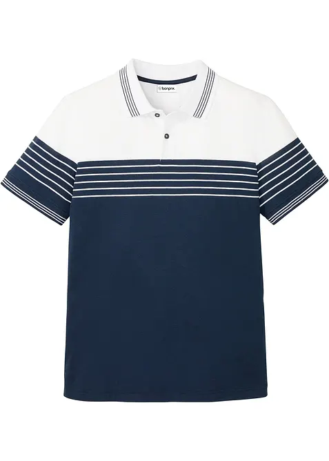 Jersey Poloshirt aus reiner Baumwolle, bonprix